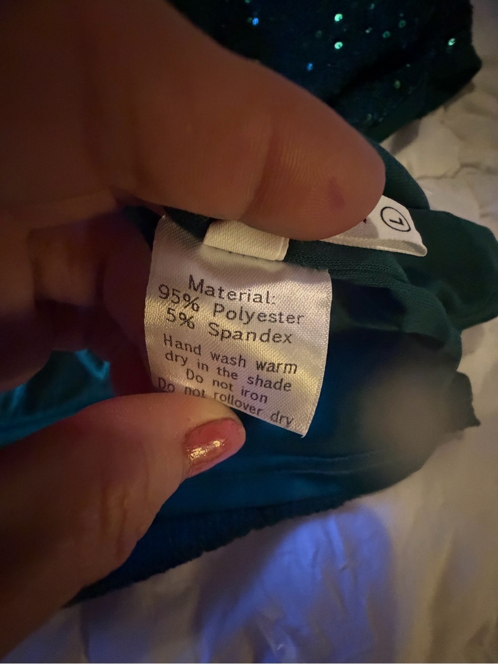 Emerald Green Sequin Short Sleeve Top - Picture 5 of 5